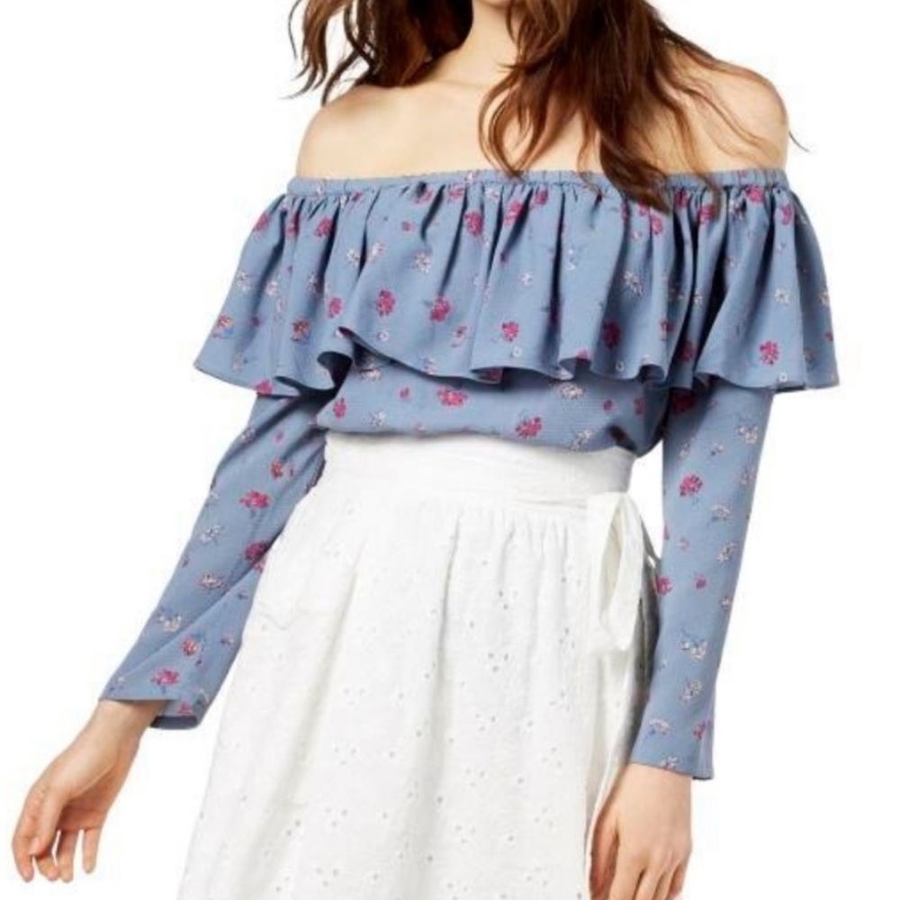 Jill Jill Stuart Floral Off the Shoulder Blouse M